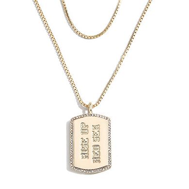WEAR by Erin Andrews x Baublebar Arizona Cardinals Gold Dog Tag Necklace