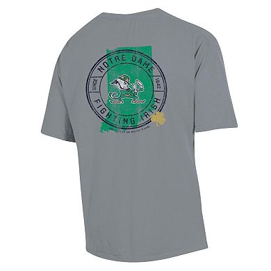 Men's Comfort Wash  Graphite Notre Dame Fighting Irish STATEment T-Shirt