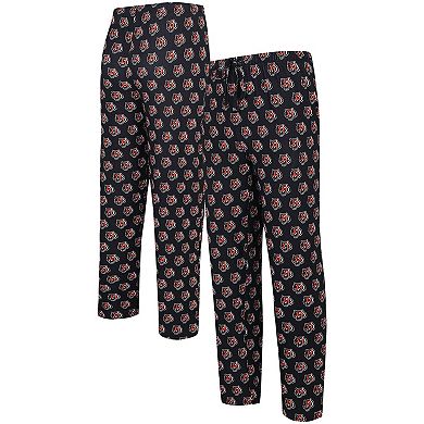 Men's Concepts Sport  Black Cincinnati Bengals Gauge Allover Print Knit Pants