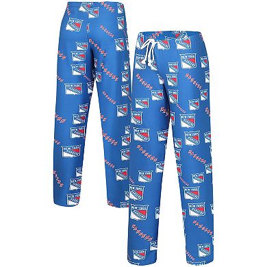 Women's Concepts Sport Blue New York Rangers Gauge Allover Print Knit Sleep Pants