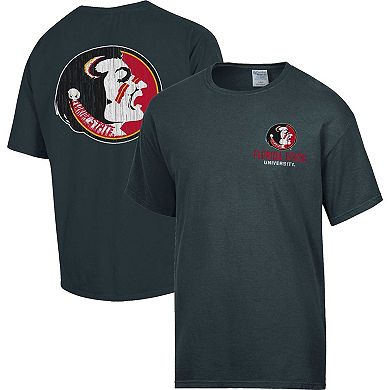 Men's Comfort Wash Charcoal Florida State Seminoles Vintage Logo T-Shirt