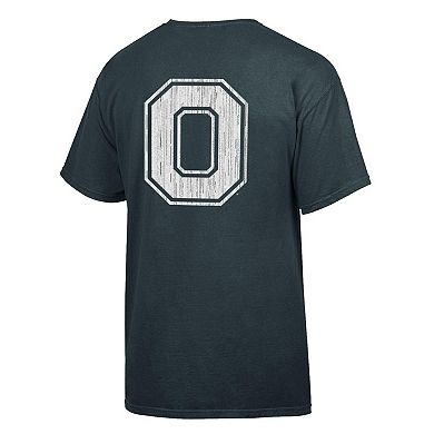 Men's Comfort Wash Charcoal Ohio State Buckeyes Vintage Arch 2-Hit T-Shirt