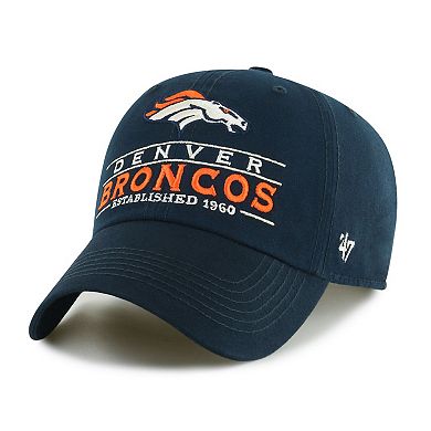 Men's '47  Navy Denver Broncos Vernon Clean Up Adjustable Hat