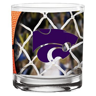 Kansas State Wildcats 14oz. Basketball Rocks Glass