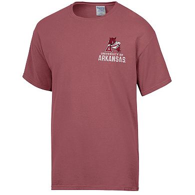 Men's Comfort Wash Cardinal Arkansas Razorbacks Vintage Logo T-Shirt