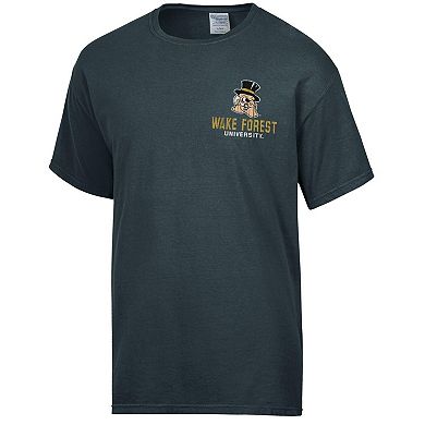 Men's Comfort Wash Charcoal Wake Forest Demon Deacons Vintage Logo T-Shirt