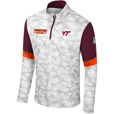 Men's Colosseum  Camo Virginia Tech Hokies OHT Military Appreciation Tomahawk Quarter-Zip Windshirt