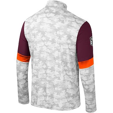 Men's Colosseum  Camo Virginia Tech Hokies OHT Military Appreciation Tomahawk Quarter-Zip Windshirt