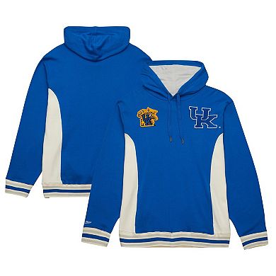 Men's Mitchell & Ness  Royal Kentucky Wildcats Team Legacy French Terry Pullover Hoodie