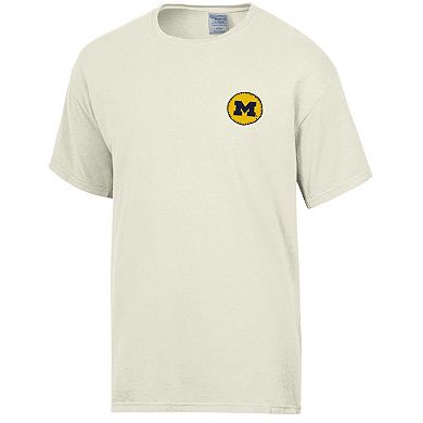 Men's Comfort Wash Cream Michigan Wolverines Camping Trip T-Shirt