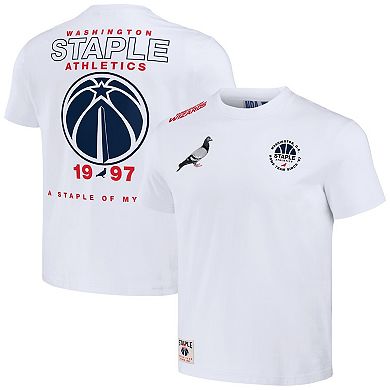 Men's NBA x Staple White Washington Wizards Home Team T-Shirt