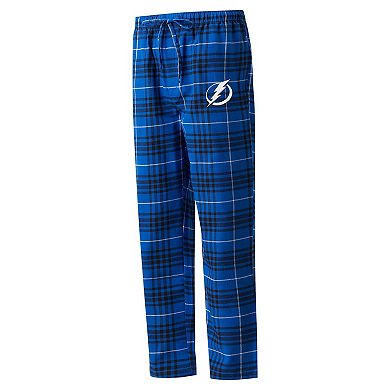 Men's Concepts Sport Blue/Black Tampa Bay Lightning Concord Flannel Sleep Pants