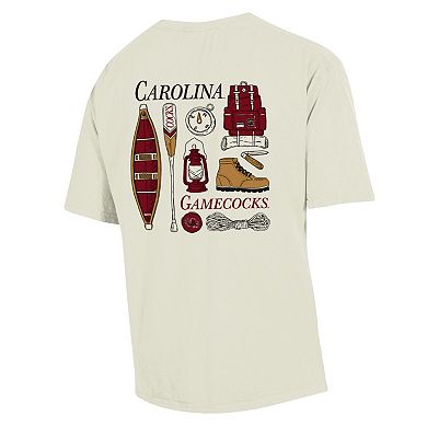 Men's Comfort Wash Cream South Carolina Gamecocks Camping Trip T-Shirt