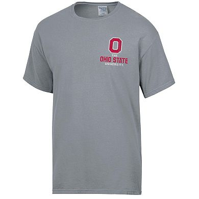 Men's Comfort Wash Graphite Ohio State Buckeyes Vintage Logo T-Shirt