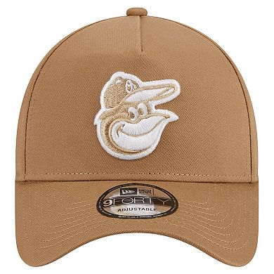 Men's New Era Khaki Baltimore Orioles A-Frame 9FORTY Adjustable Hat
