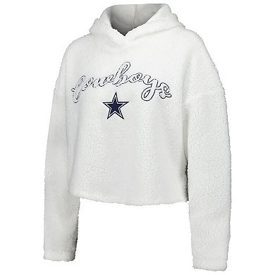 Women's Concepts Sport  White Dallas Cowboys Fluffy Pullover Sweatshirt & Shorts Sleep Set