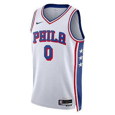 Unisex Nike Tyrese Maxey White Philadelphia 76ers Swingman Jersey - Association Edition