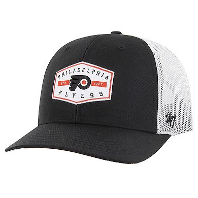 Men's '47 Black Philadelphia Flyers Convoy Trucker Adjustable Hat
