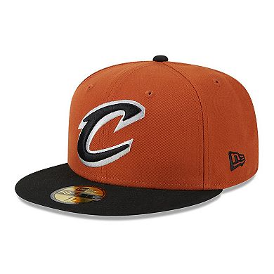 Men's New Era Rust/Black Cleveland Cavaliers Two-Tone 59FIFTY Fitted Hat