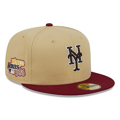 Men's New Era Vegas Gold New York Mets/Cardinal 59FIFTY Fitted Hat