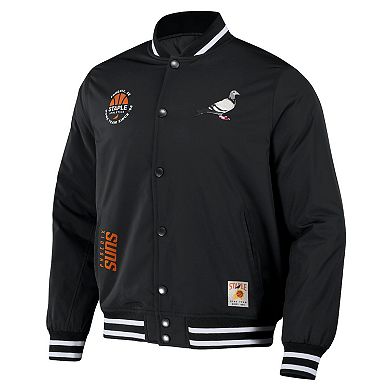 Men's NBA x Staple Black Phoenix Suns My City Full-Snap Varsity Jacket