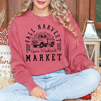 Fall Harvest Market Garment Dyed Sweatshirt