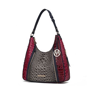 MKF Collection Becket Faux Crocodile-Embossed Women's Shoulder Bag by Mia K