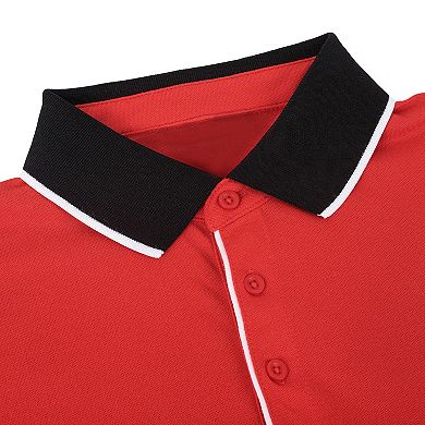 Men's Classic-Fit Cotton-Blend Pique Polo Shirt with Contrast Collar