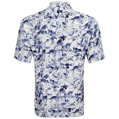 Mio Marino Mens Casual Button-Down Hawaiian Short Sleeve Shirt