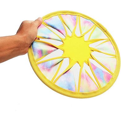 2 Pack Soft Catch Flying Disc Toys For Outdoor Family Games, Yellow, 12 Inches
