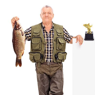 Small Fish Trophy, Golden Fishing Award For Tournaments And Competitions (3x5 In)