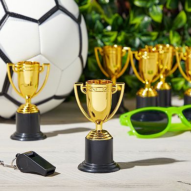 24 Pack Mini Trophies for All Ages Awards, Gold Participation Trophy Cup for Sports, Tournaments, Competitions (4 In)