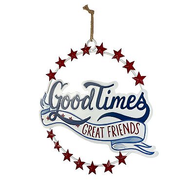 Celebrate Together Americana Good Times Great Friends Metal Wreath