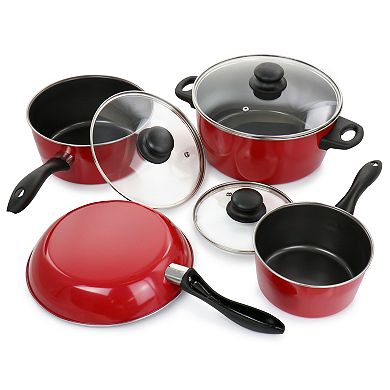 Gibson Home Armada 7 Piece Nonstick Carbon Steel Cookware Set