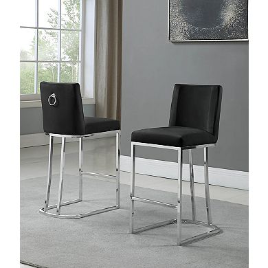 Best Quality Furniture Upholstered Counter Height Chair (Set of 2)