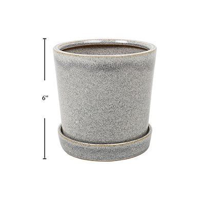 Truu Design Modern Gray Decorative Planter Table Decor