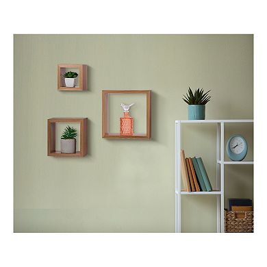 Kiera Grace Cubby Rustic Square Floating Wall Shelves 3-piece Set