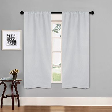 SUPERIOR Zuri Textured Blackout Curtain Set of 2 Window Curtain Panels