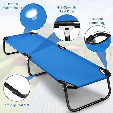 Folding Camping Bed with Portable Military Cot for Sleeping and Hiking