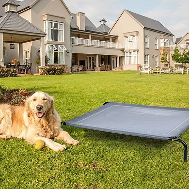 Outdoor Camping Steel Frame Elevated Pet Cot Mat