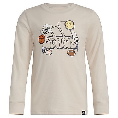 Boys 4-7 adidas Retro Long Sleeve Graphic T-Shirt