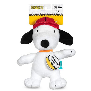 Peanuts Baseball Snoopy Squeaker Dog Toy