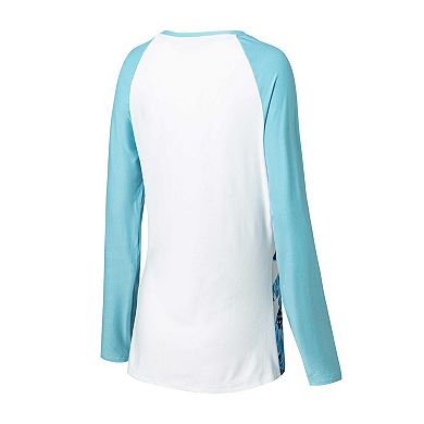 Women's Concepts Sport Carolina Blue North Carolina Tar Heels Tinsel Ugly Sweater Long Sleeve T-Shirt & Pants Sleep Set