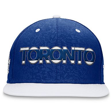 Men's Fanatics Branded  Blue/White Toronto Maple Leafs Authentic Pro Rink Two-Tone Snapback Hat