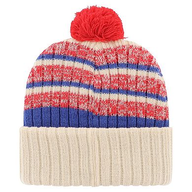 Men's '47  Natural Buffalo Bills Legacy Tavern Cuffed Knit Hat with Pom