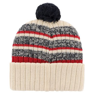 Men's '47  Natural New York Giants Legacy Tavern Cuffed Knit Hat with Pom
