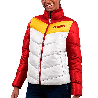 Women's G-III 4Her by Carl Banks  White/Red Kansas City Chiefs New Star Quilted Full-Zip Jacket