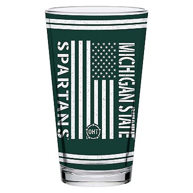 Michigan State Spartans 16oz. OHT Military Appreciation Pint Glass