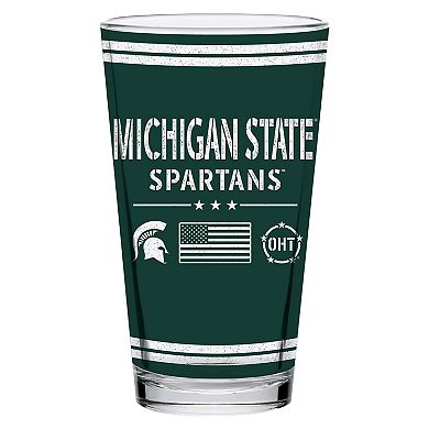 Michigan State Spartans 16oz. OHT Military Appreciation Pint Glass