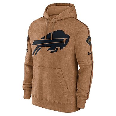 Men's Nike  Brown Buffalo Bills 2023 Salute To Service Club Pullover Hoodie